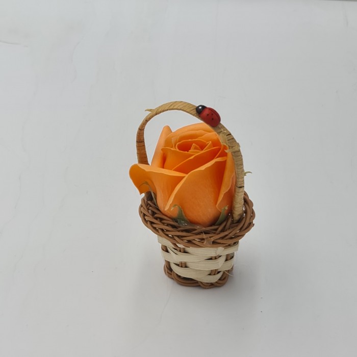            Aranjament floral cos decorativ floare, mic, portocaliu
         