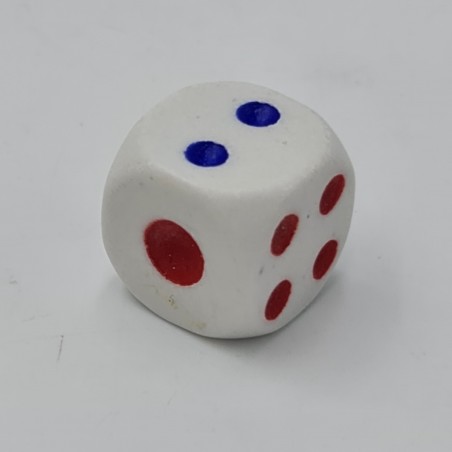 6 darab, 12 mm, fehér, kék és piros pontokkal