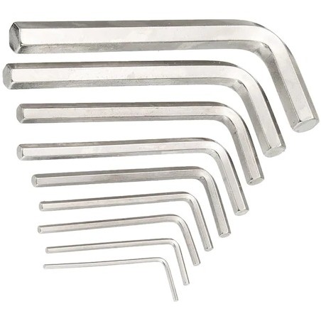 9 db imbuszkulcs, 1,5 mm - 10 mm