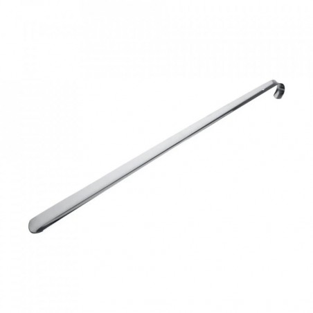 Cipőkanál bármilyen típusú cipőhöz, sportcipőhöz vagy lábbelihez, akasztóval, fém, 60 cm, szürke