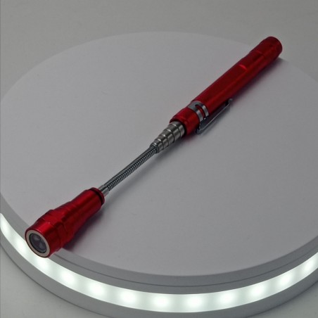Recuperator Telescopic cu sistem de prindere la curea , Varf Magnetic, Lungime Maxima 67 Cm, rosu