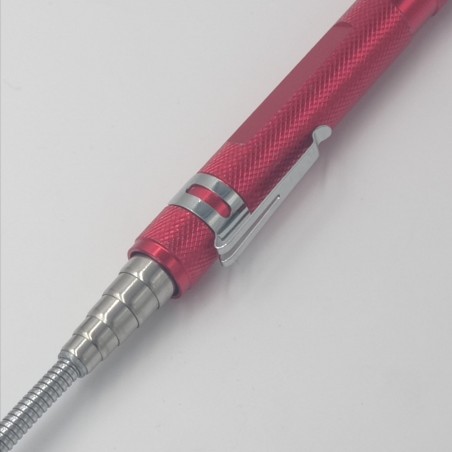 Recuperator Telescopic cu sistem de prindere la curea , Varf Magnetic, Lungime Maxima 67 Cm, rosu