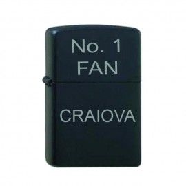 Черна запалка с гравюра No.1 FAN Craiova