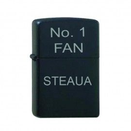 Fekete gravírozott öngyújtó No.1 FAN Steaua