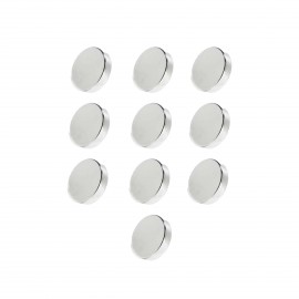 10 nagyon erős mágnes készlet, szürke, korong, egyszerű, 10 mm x 3 mm