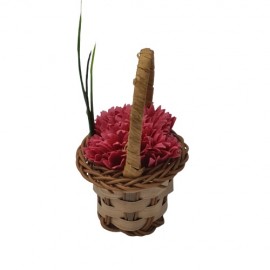 Cosulet, aranjament floral trandafiri "Cosulet cu flori", flori de sapun, model garoafa, m2, 30x17x15 cm