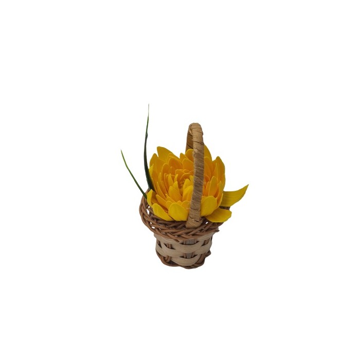            Cosulet, aranjament floral trandafiri "Cosulet cu flori", flori de sapun, model floare de nufar, m3, 30x17x15 cm
         