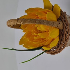 Cosulet, aranjament floral trandafiri "Cosulet cu flori", flori de sapun, model floare de nufar, m3, 30x17x15 cm 2