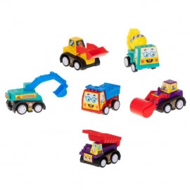 Играчки коли 6 бр., 5 x 1,5 см, многоцветни