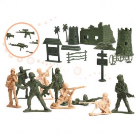 Военна играчка, 40 войници, аксесоари, 5 см