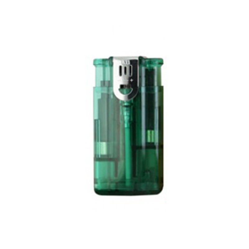            Bricheta lux double flame transparenta, verde
         