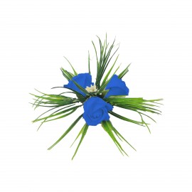 Aranjament floral, oglinzi masini, albastru, 30 x 30 cm, trandafiri 2