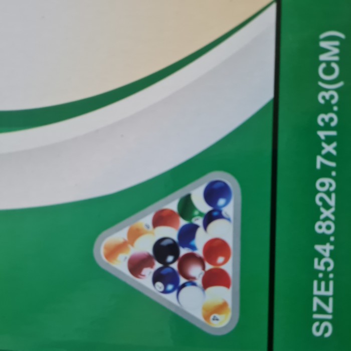            Masa de biliard pentru copii din plastic, cu accesorii incluse si picioare, 55x30x14 cm
         