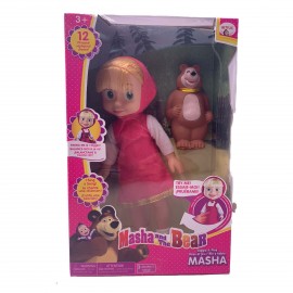 Играчка Кукли Маша и Мечокът, Маша с Розова Шапчица, Мечокът, Пластмаса