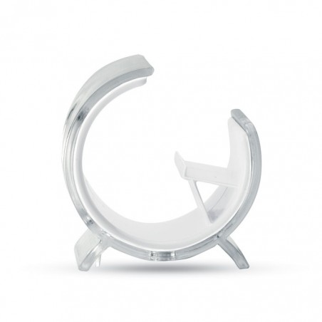 Suport plastic pentru telefon mobil cu strat transparent, 5,5 x 5,5 x 5 cm