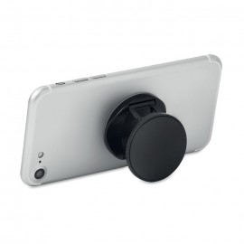 Összecsukható kerek telefon tartó ABS-ből, 3M ragasztóval, Fekete, 4x2,5 cm