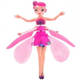 Летяща кукла Pixie, с крила, USB, ABS, 6+ години, Розова