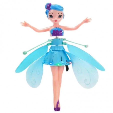 Repülő Pixie baba, szárnyakkal, USB, ABS, 6 éves kortól, Kék