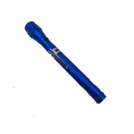 Teleszkópos felvevő, LED lámpa, mágnes, öv rögzítő rendszer, 17 cm, kék