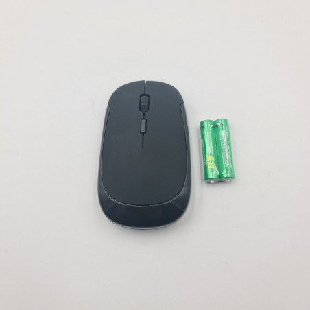 Vezeték nélküli egér, Fekete, Elemek mellékelve, 10 cm