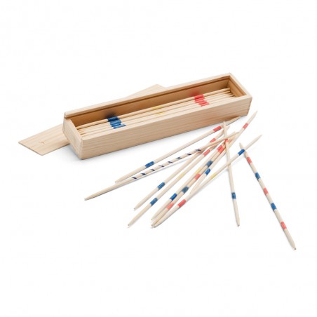 Игра микado, в дървена кутия с плъзгащ се капак, 193 x 45 x 26 mm