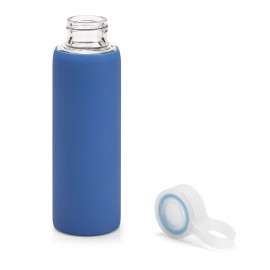 Sticla sport din sticla borosilicata cu capac si protectie siliconica, capacitate 380 ml 2