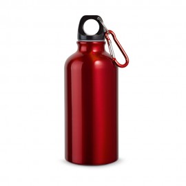 Sticla sport din aluminiu capacitate 400 ml, breloc prindere, diverse culori 2