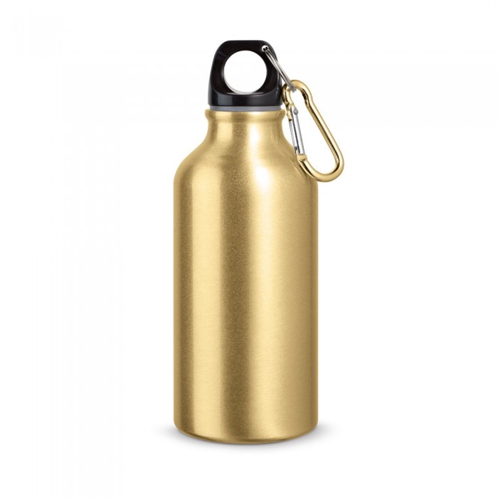            Sticla sport din aluminiu capacitate 400 ml, breloc prindere, diverse culori
         