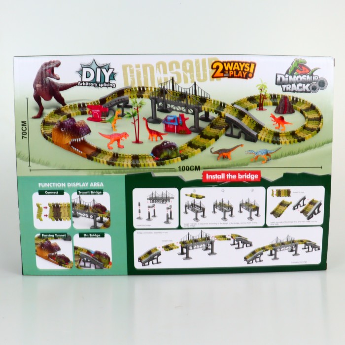            Dinoszaurusz játék kamion pálya modell, különböző formák, pálya, 1 m
         