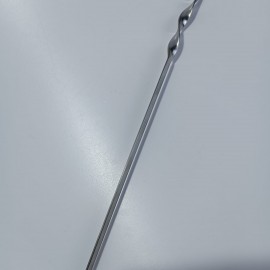 Tepusa Pentru Frigarui cu Inel Din Otel Inoxidabil, 60 cm, Argintiu