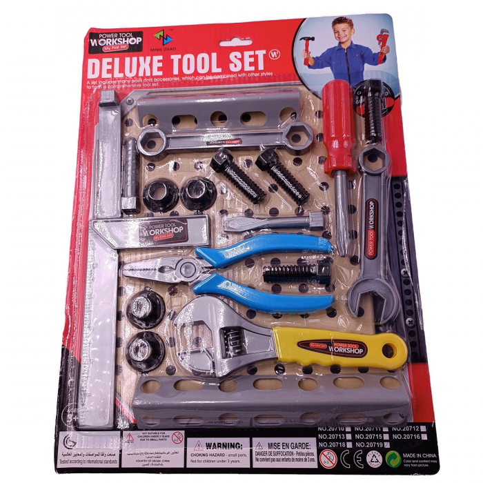            Trusa Constructor cu 19 Piese Pentru Copii, Diferite Accesorii, Plastic, Multicolor
         