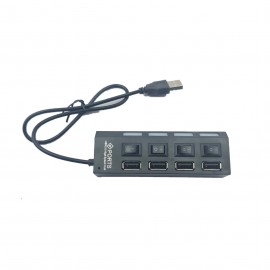 USB hub 4 porttal, 10 cm, fekete