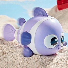 Jucarie model pestisor,  pentru copii, rotita mers inainte, Alb/Mov, 9 cm 2