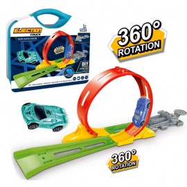 Hot Wheels 360 versenypálya játék, DIY építő, játékkészlet Hot Wheels Eject Rail Racing autókhoz