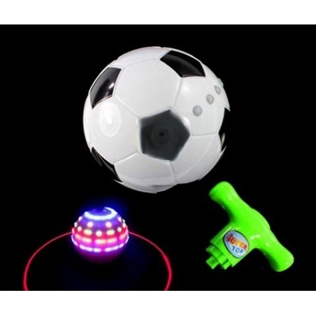 Automata forgó játék, focilabda modell, zene, fényjáték, fehér
