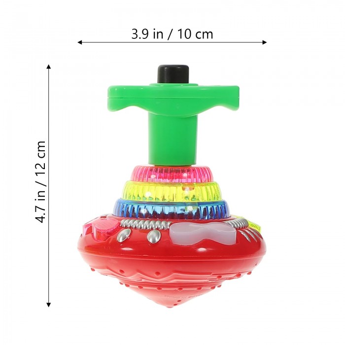            Jucarie Titirez Automat, Model top toy, Muzica, Joc de Lumini, Rosu
         