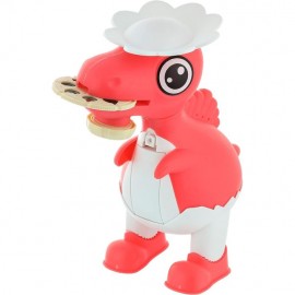 Dinoszauruszos projektor, rajzoláshoz, festőjáték gyerekeknek, 8 színnel, 20 cm, rózsaszín 2