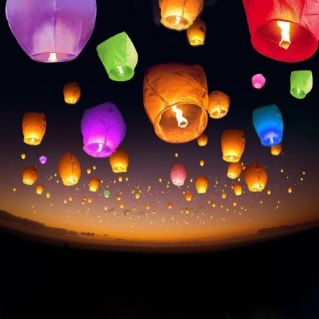 Repülő lampion, flippy, biológiailag lebomló papír, rózsaszín, 30 x 35 cm