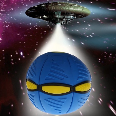 Játék Ferdegömb, Fényekkel, UFO Modell, Kék, Gyerekeknek, 23 cm