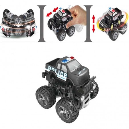 Количка за офроуд 4 x 4, monster truck, Полиция, черен