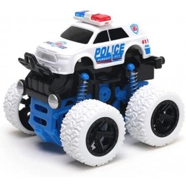 Количка за офроуд 4 x 4, monster truck, Полиция, бяла