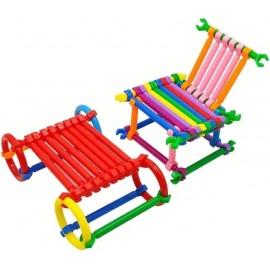 300 darabos építőpálca készlet, oktató játék gyerekeknek, puzzle, többszínű, 3+ éves երեխանek
