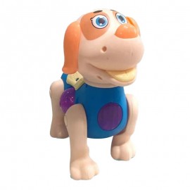 Интерактивна играчка разхождащо се кученце със светлини, 17 см x 18 см, синьо