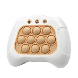 Интерактивна POP IT играчка за деца, антистрес, със звуци и светлини, модел Poppy Pop, пластмаса, бяла