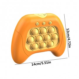 Jucarie POP IT Interactiva Pentru Copii, antistres, cu sunete si lumini Model Poppy Pop, Plastic, Portocaliu 2