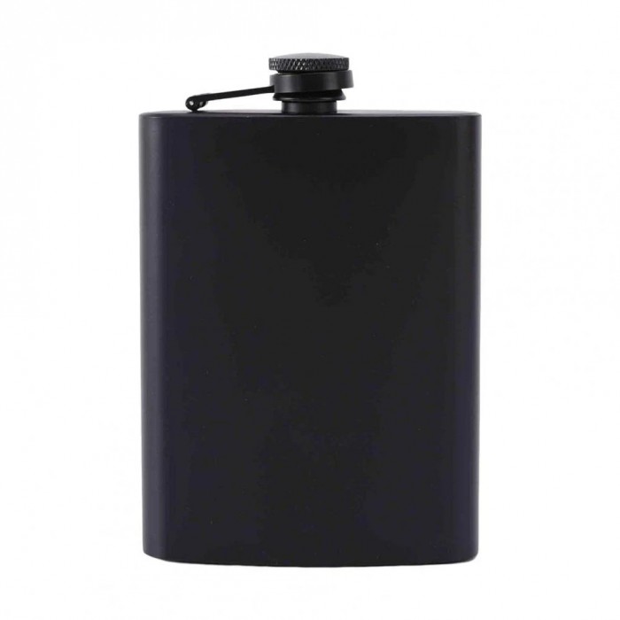            Sticla de buzunar din otel inoxidabil cu capacitate de 200 ml, negru
         