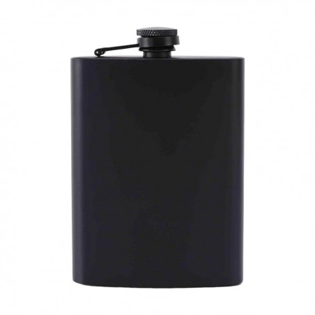 Sticla de buzunar din otel inoxidabil cu capacitate de 200 ml, negru