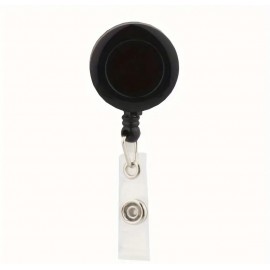 Suport pentru ecuson cu clip metalic extensibil, pana la 900 mm, clip transparent, negru 2