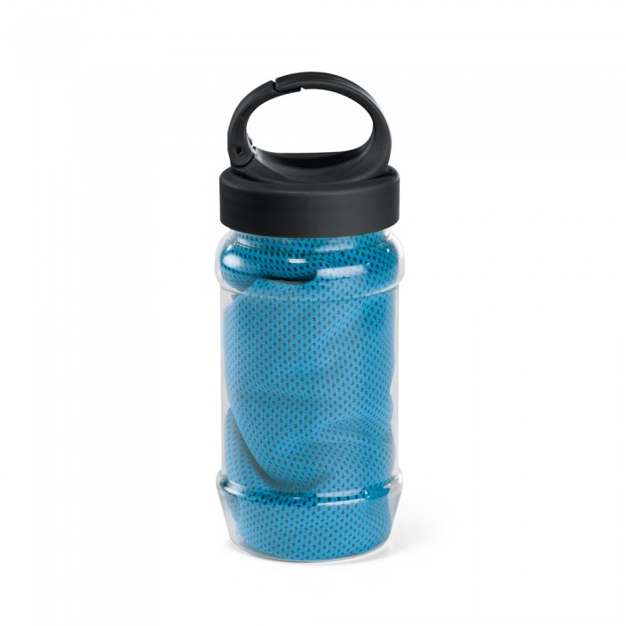            Set sticla cu maner, 440 ml si prosop sport 30 x 80 cm, albastru
         
