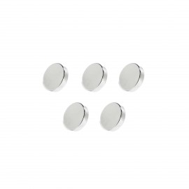 5 darab nagyon erős mágnes, szürke, korong, egyszerű, 10 mm x 3 mm